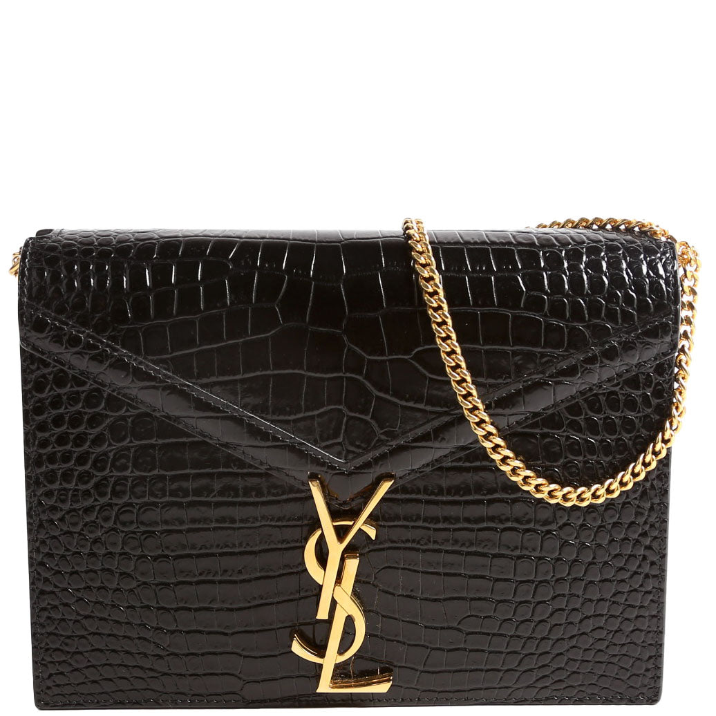 Grain De Poudre Cassandra Crocodile Embossed Chain Bag Medium 532750
