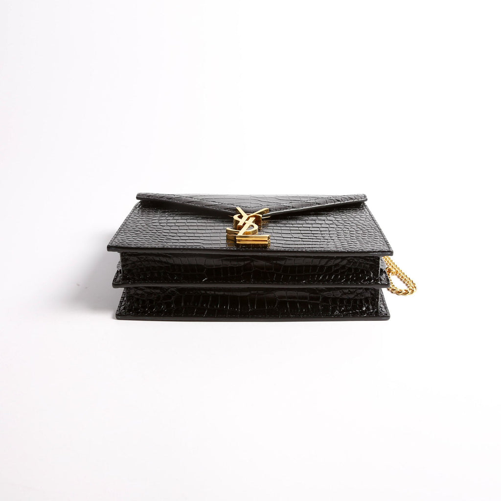 Grain De Poudre Cassandra Crocodile Embossed Chain Bag Medium 532750