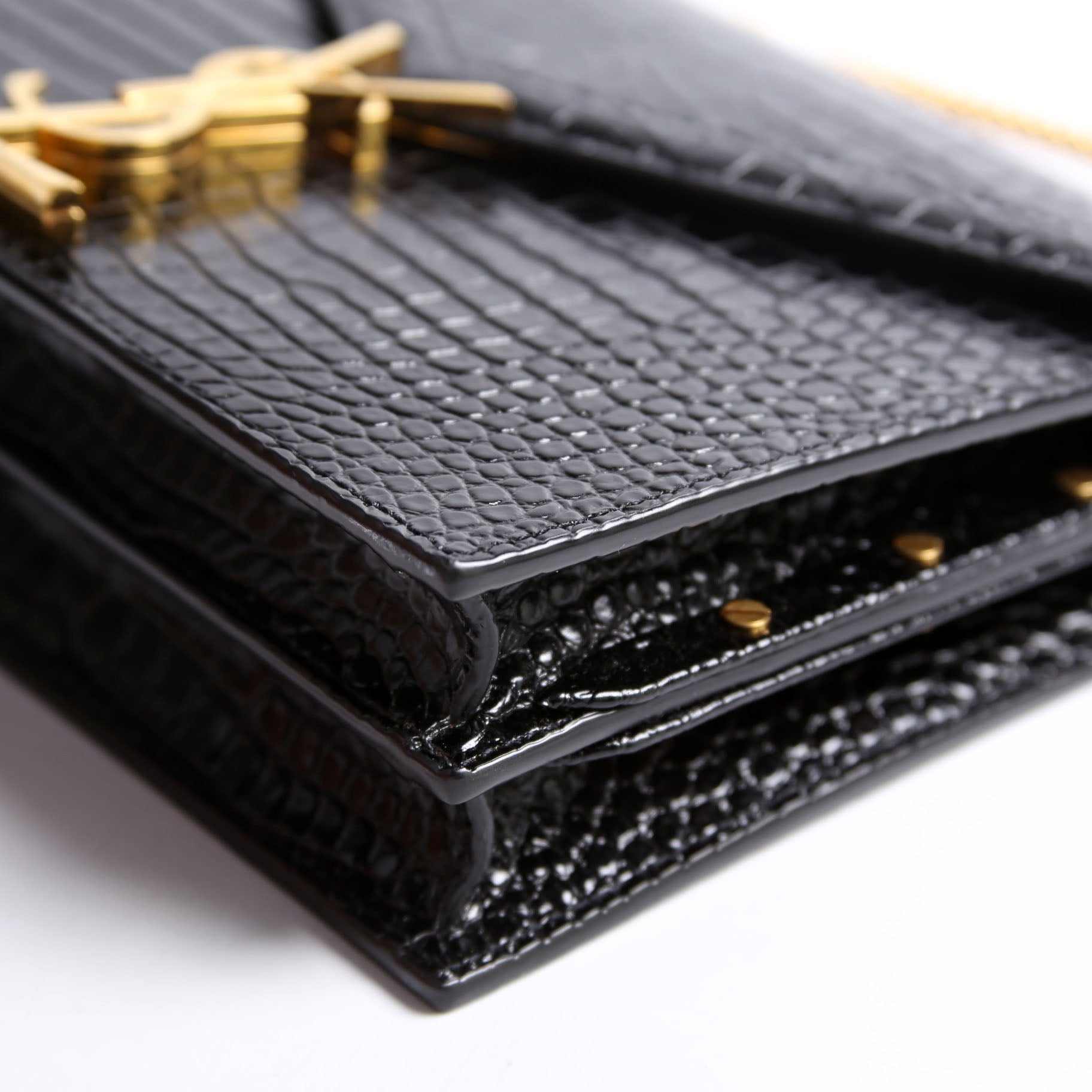 Grain De Poudre Cassandra Crocodile Embossed Chain Bag Medium 532750