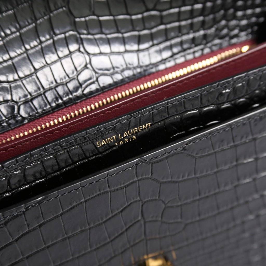 Grain De Poudre Cassandra Crocodile Embossed Chain Bag Medium 532750