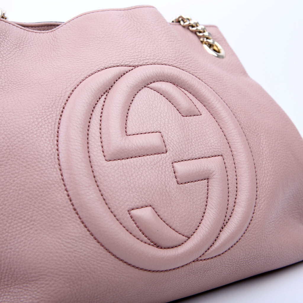 Gucci 308982 Soho Leather Shoulder Medium Mauve
