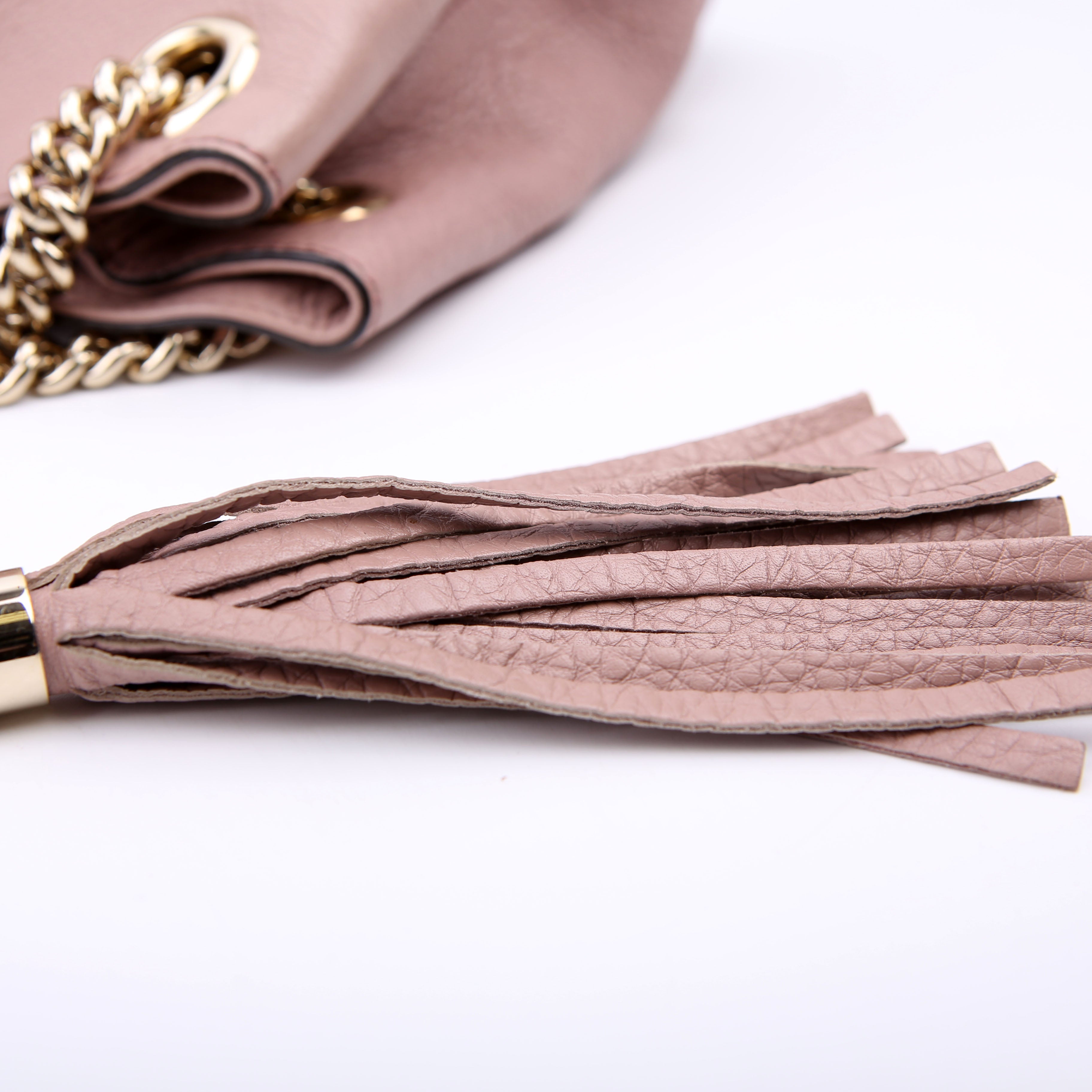Gucci 308982 Soho Leather Shoulder Medium Mauve