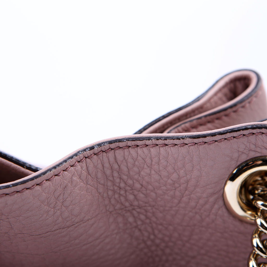 Gucci 308982 Soho Leather Shoulder Medium Mauve