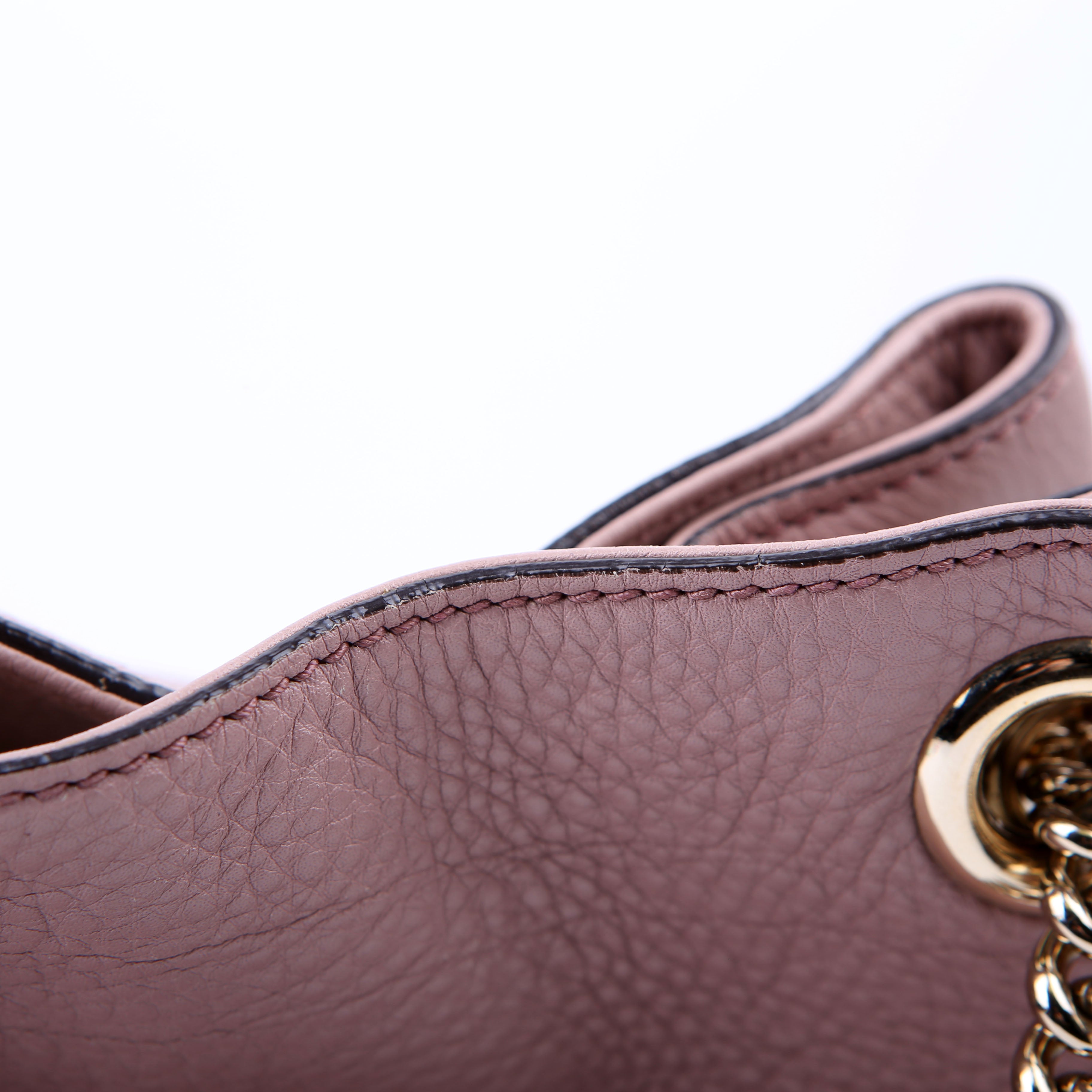 Gucci 308982 Soho Leather Shoulder Medium Mauve