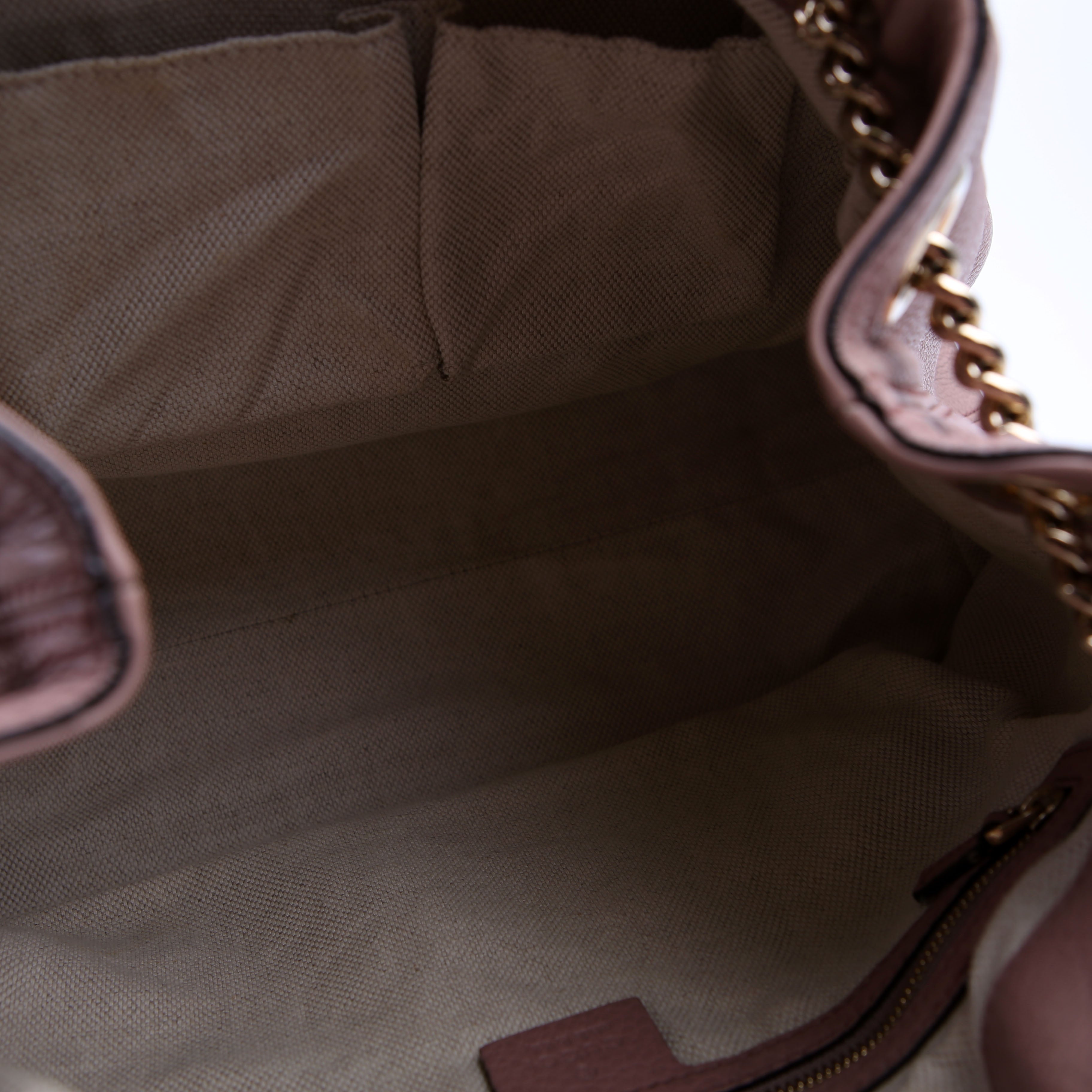 Gucci 308982 Soho Leather Shoulder Medium Mauve