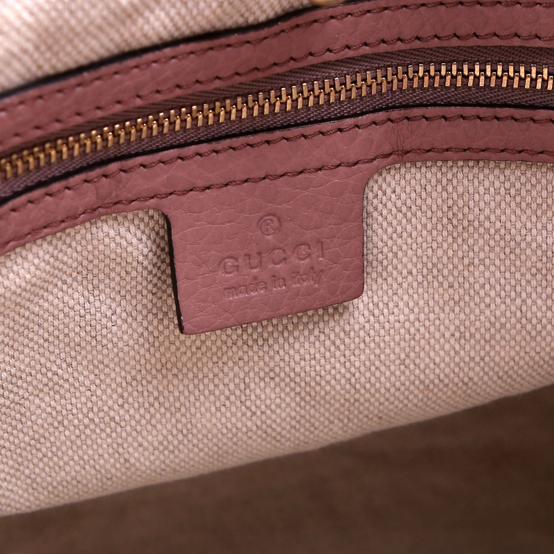 Gucci 308982 Soho Leather Shoulder Medium Mauve