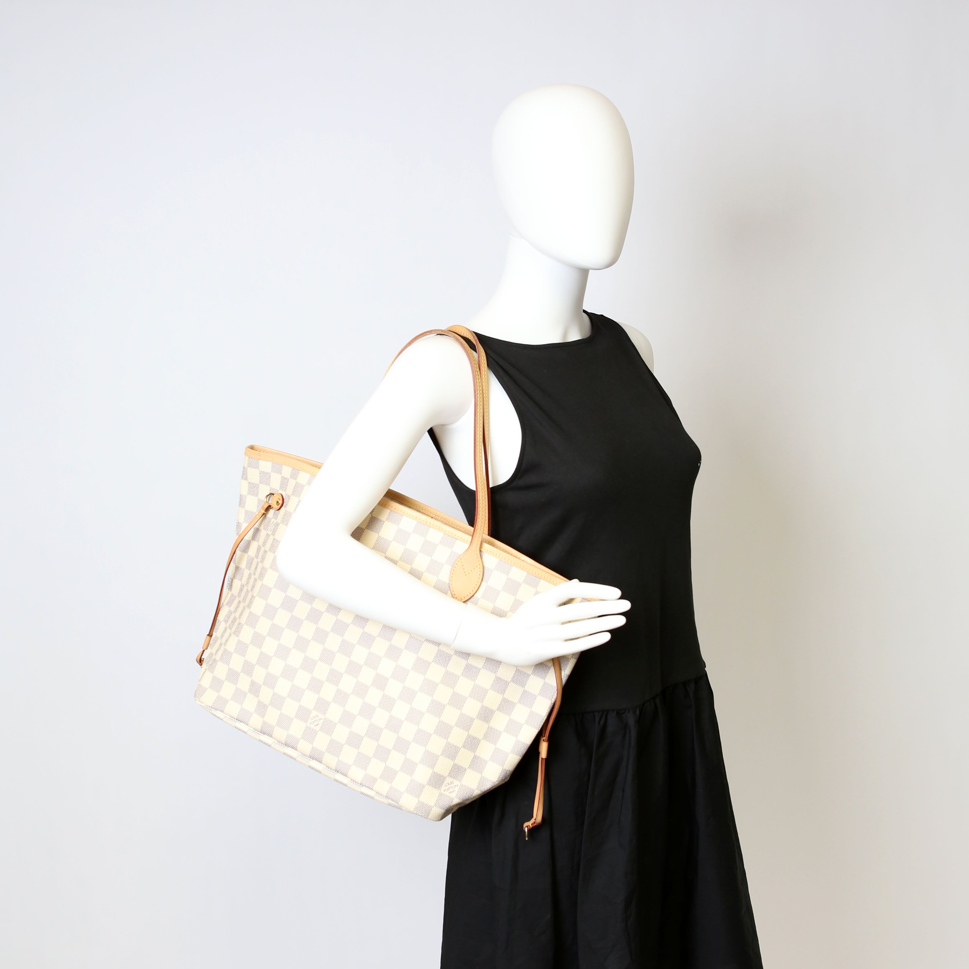 Neverfull With Wallet MM Damier Ebene