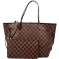 Neverfull With Wallet MM Damier Ebene Red