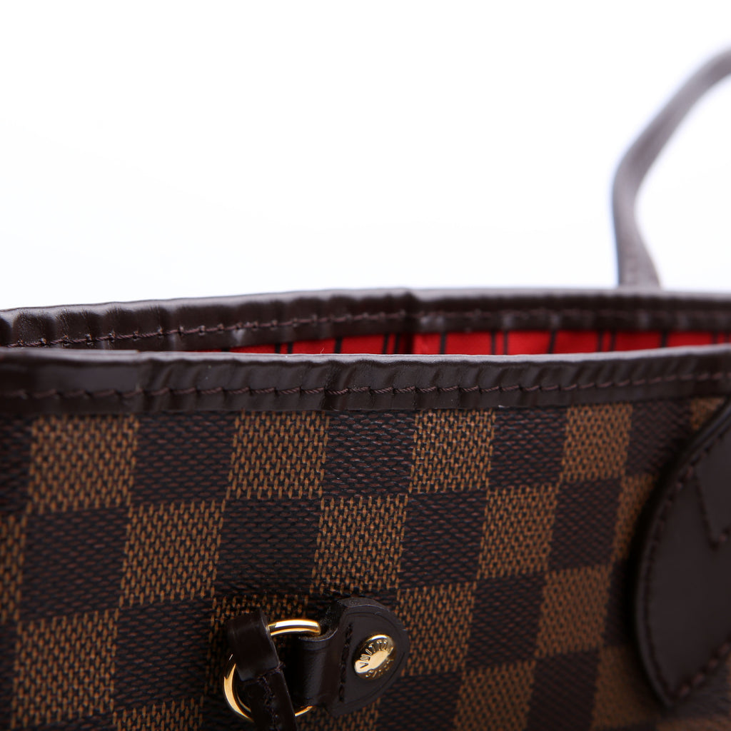 Neverfull With Wallet MM Damier Ebene Red
