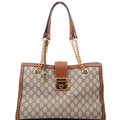 479197 Padlock GG Shoulder Medium Brown