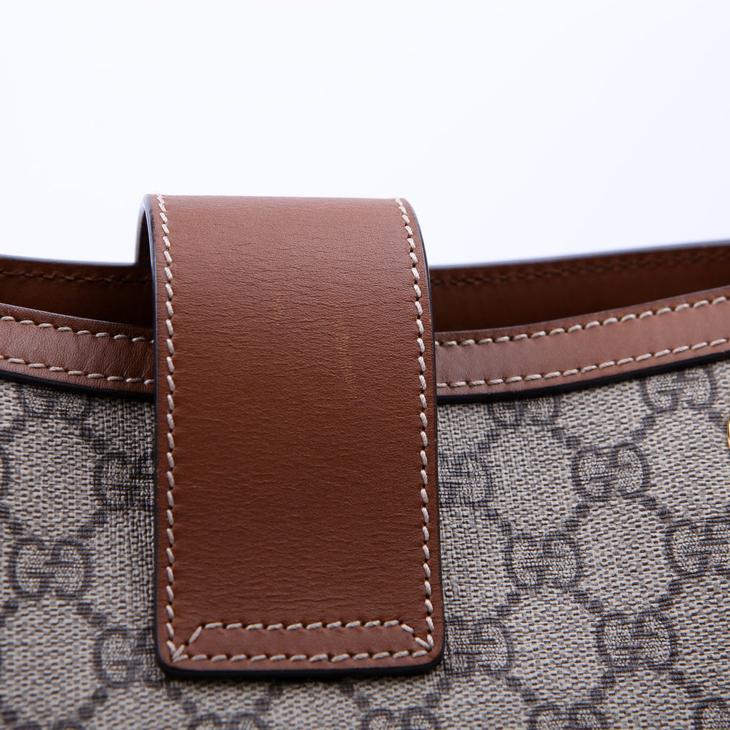 479197 Padlock GG Shoulder Medium Brown