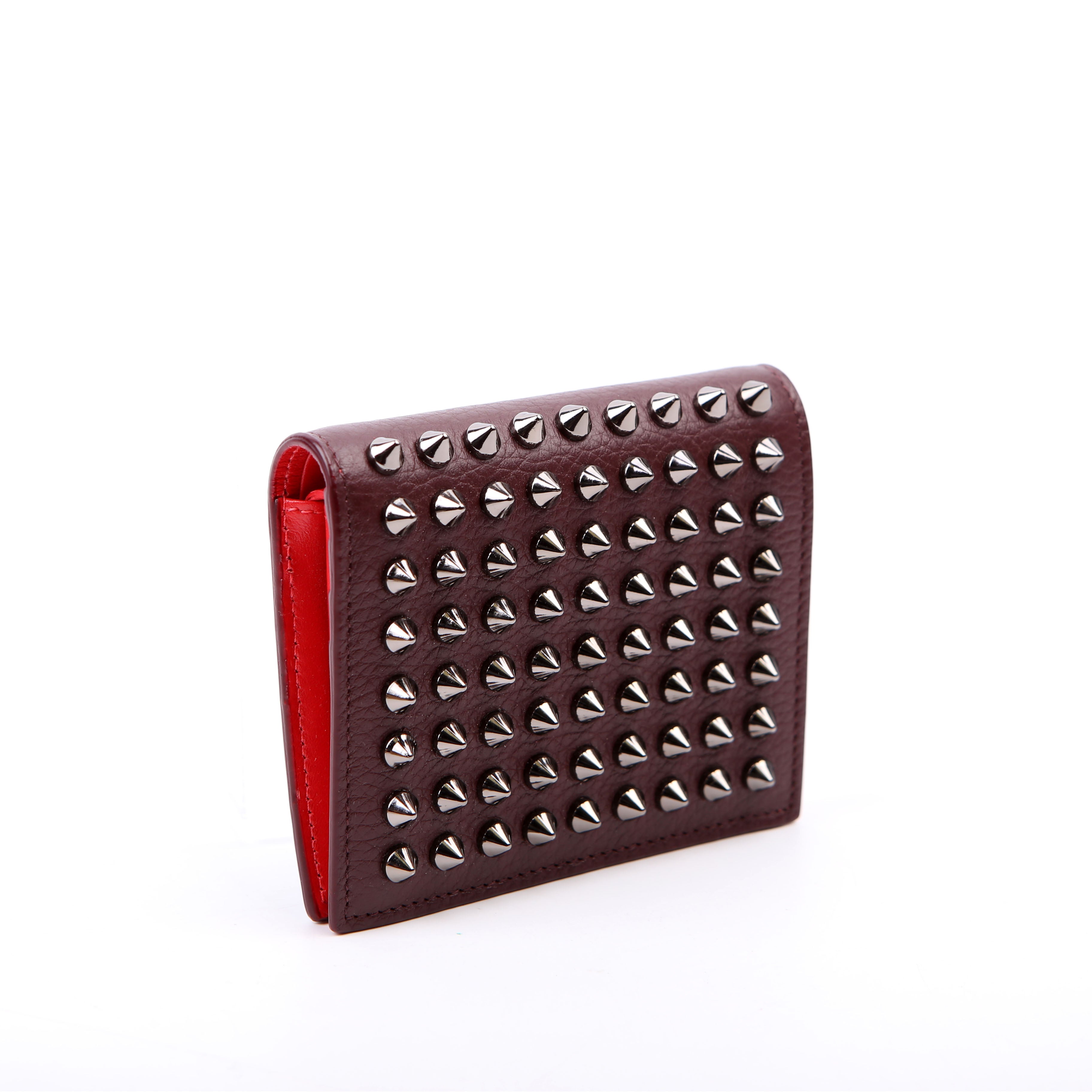 Paros Spike Bi-Fold Wallet Burgundy
