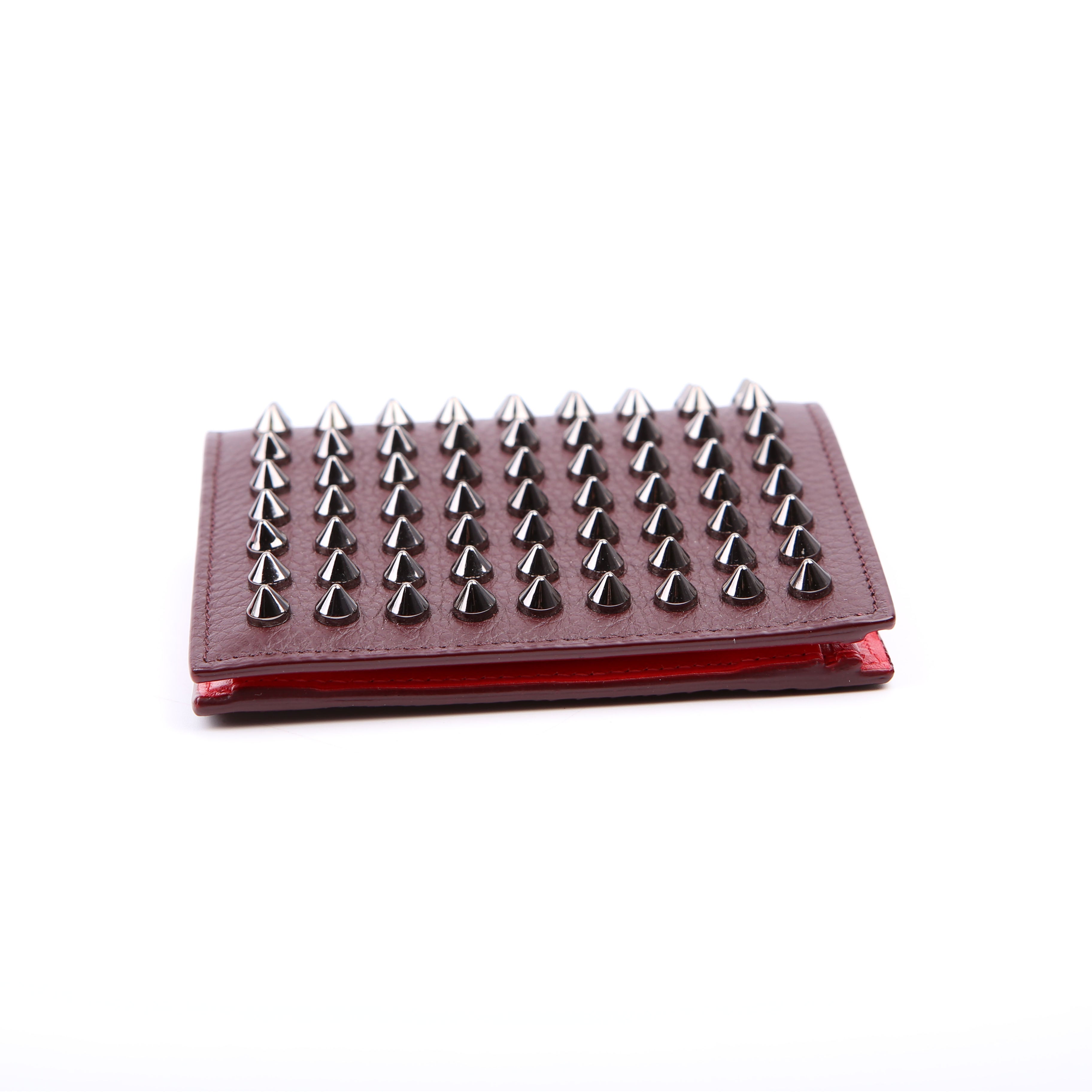 Paros Spike Bi-Fold Wallet Burgundy