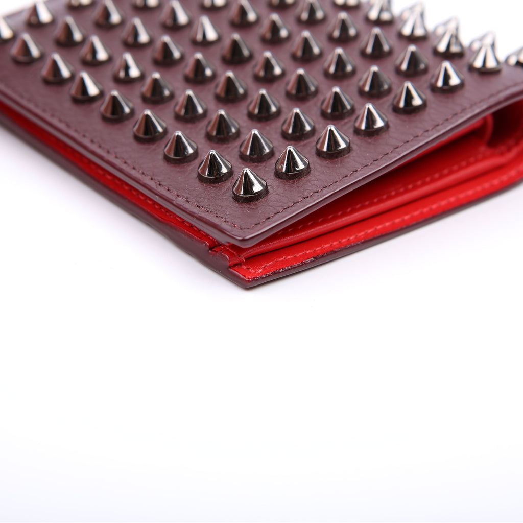 Paros Spike Bi-Fold Wallet Burgundy