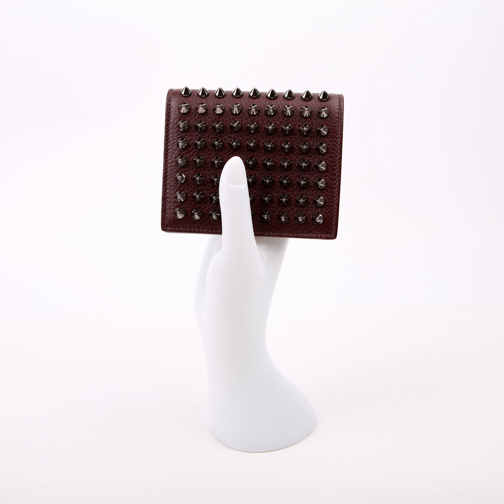 Paros Spike Bi-Fold Wallet Burgundy