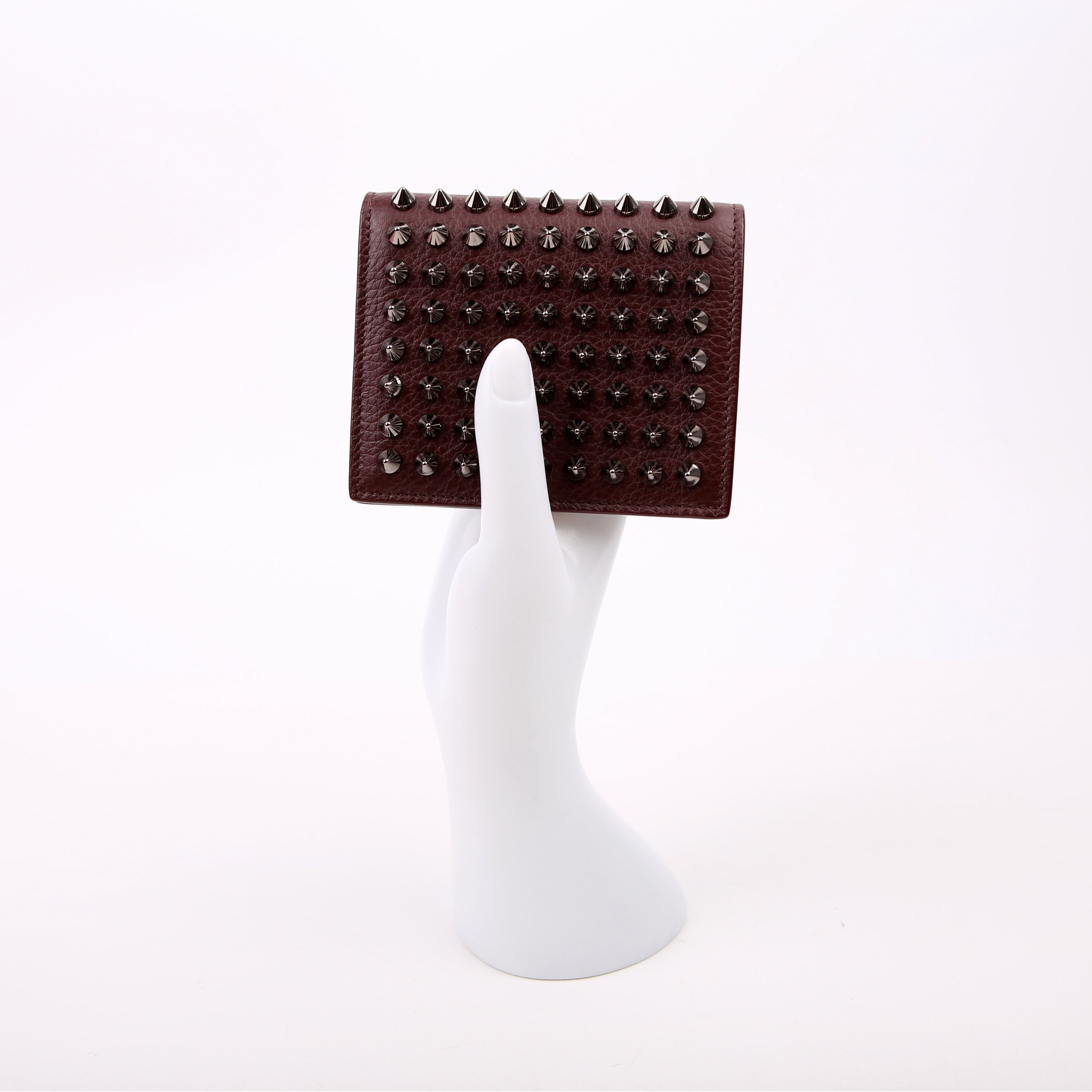 Paros Spike Bi-Fold Wallet Burgundy