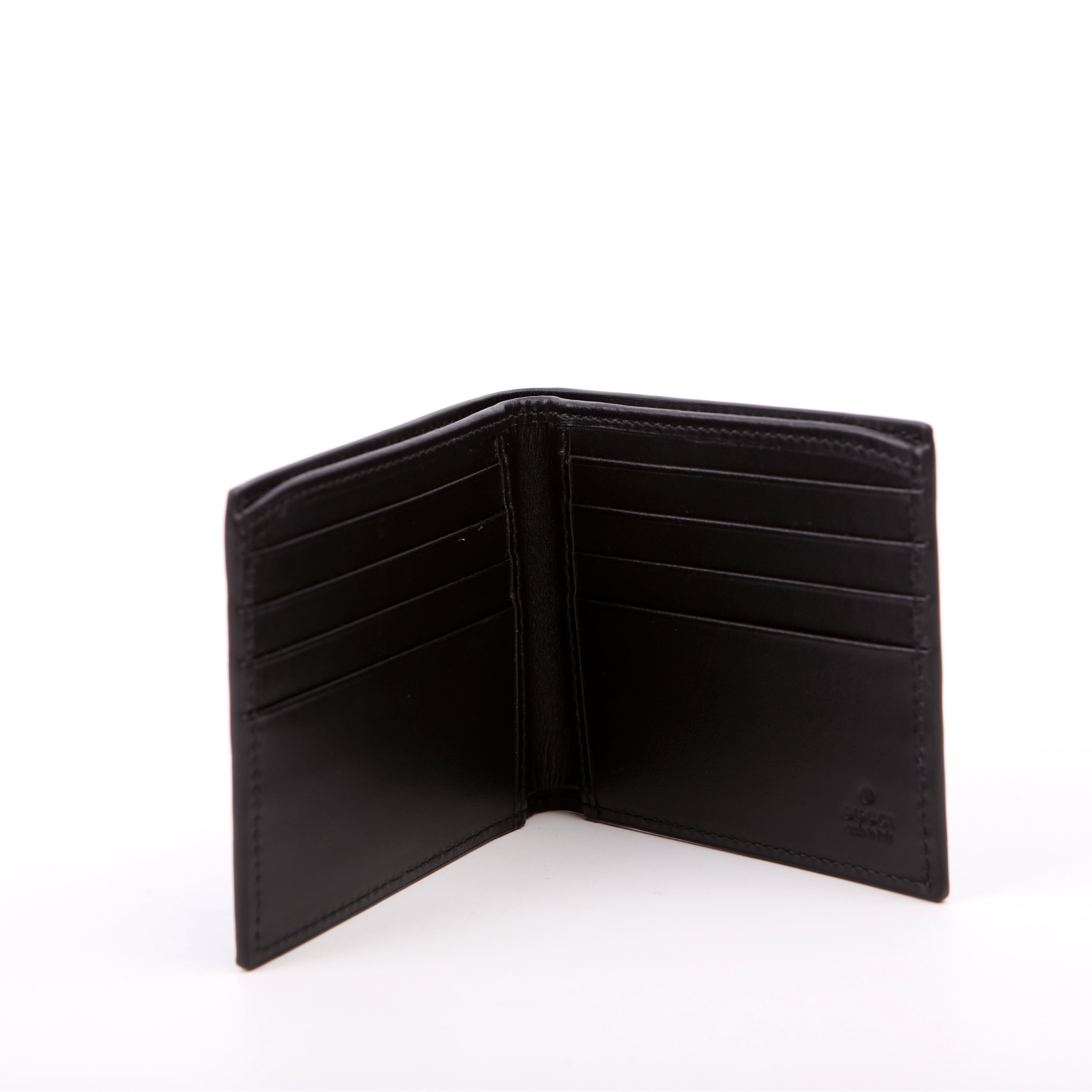 547858 Interlocking G Logo Bi-Fold Wallet Black