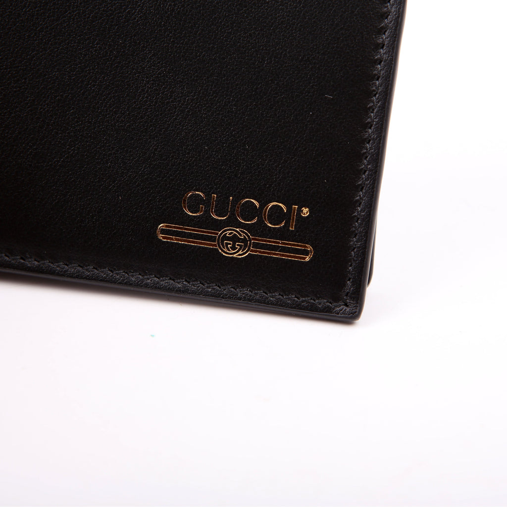 547858 Interlocking G Logo Bi-Fold Wallet Black