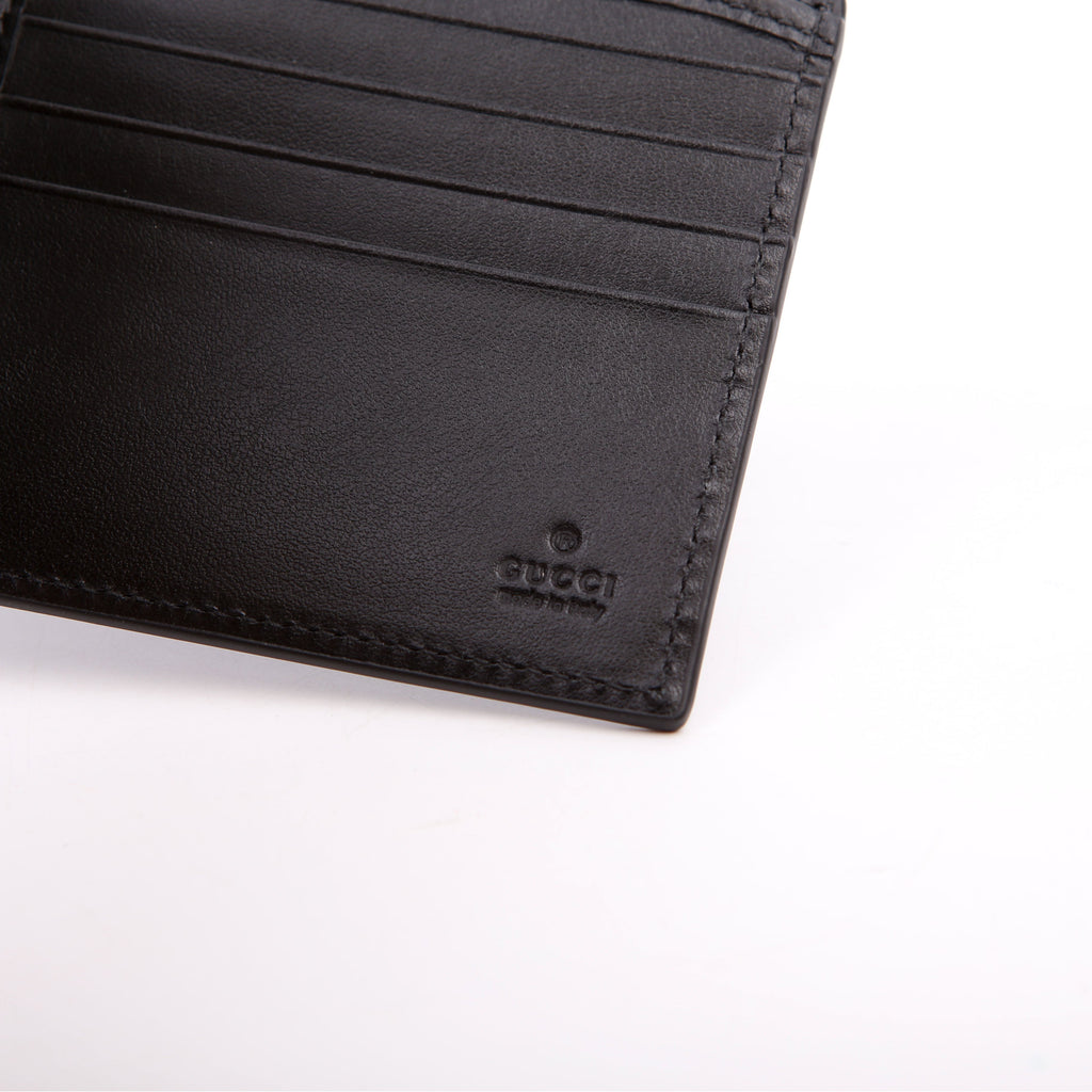 547858 Interlocking G Logo Bi-Fold Wallet Black
