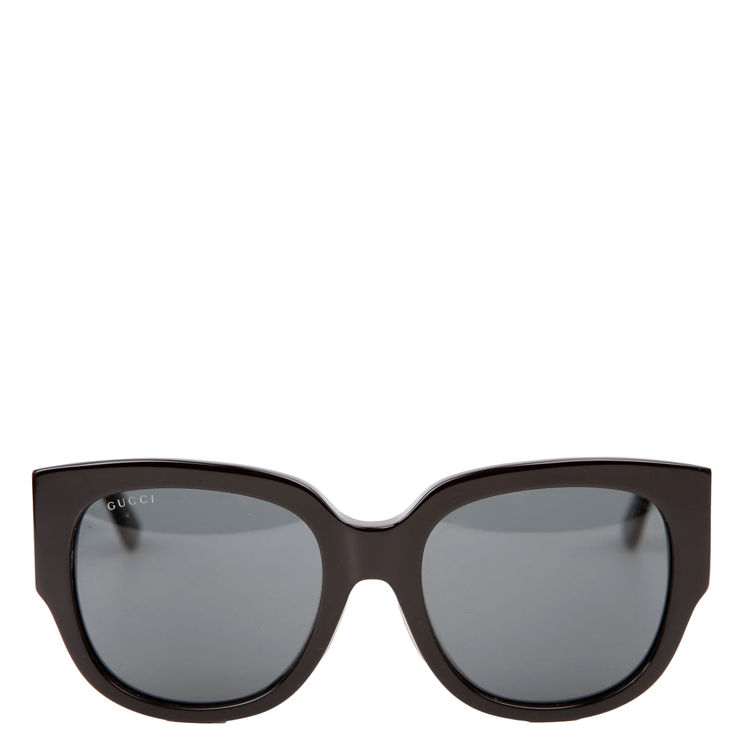 GG0142SAN Acetate Square Frame Sunglasses Black