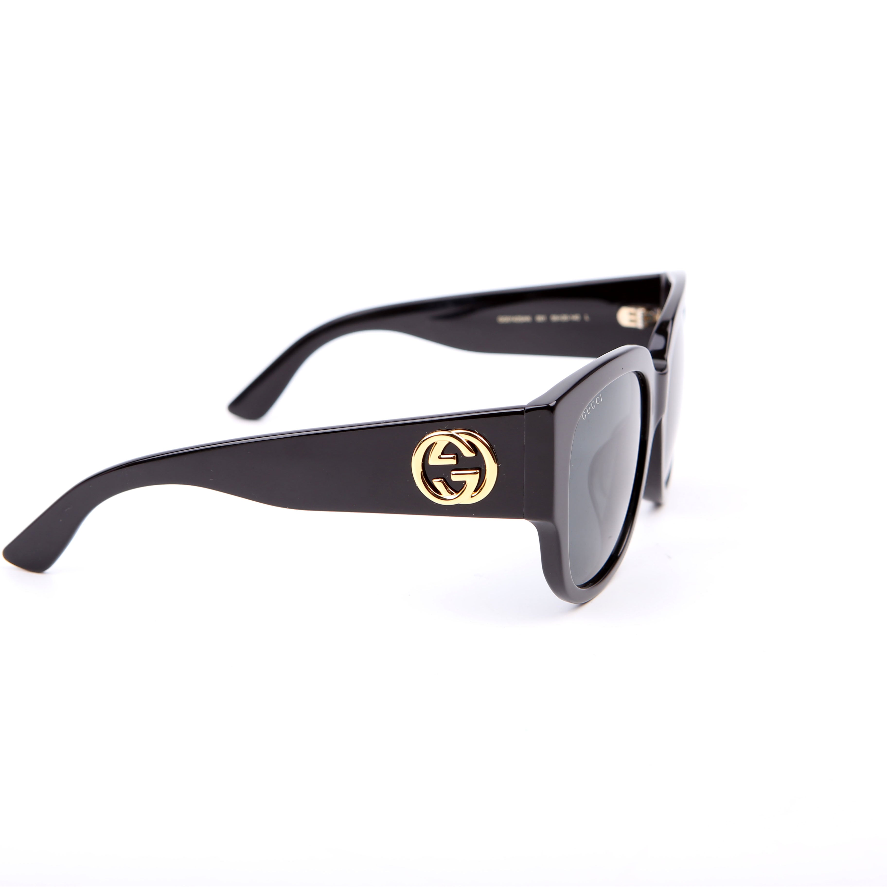GG0142SAN Acetate Square Frame Sunglasses Black