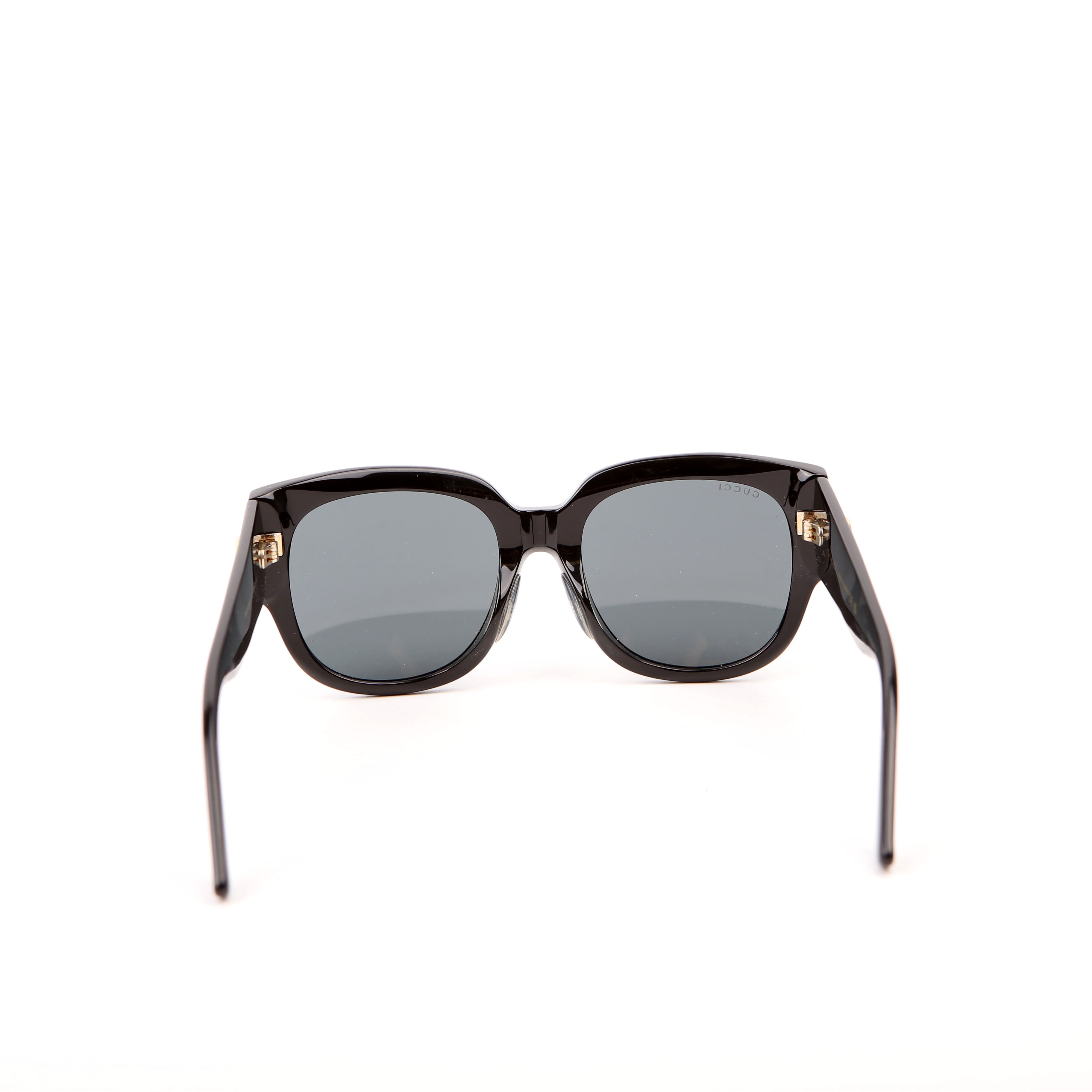 GG0142SAN Acetate Square Frame Sunglasses Black