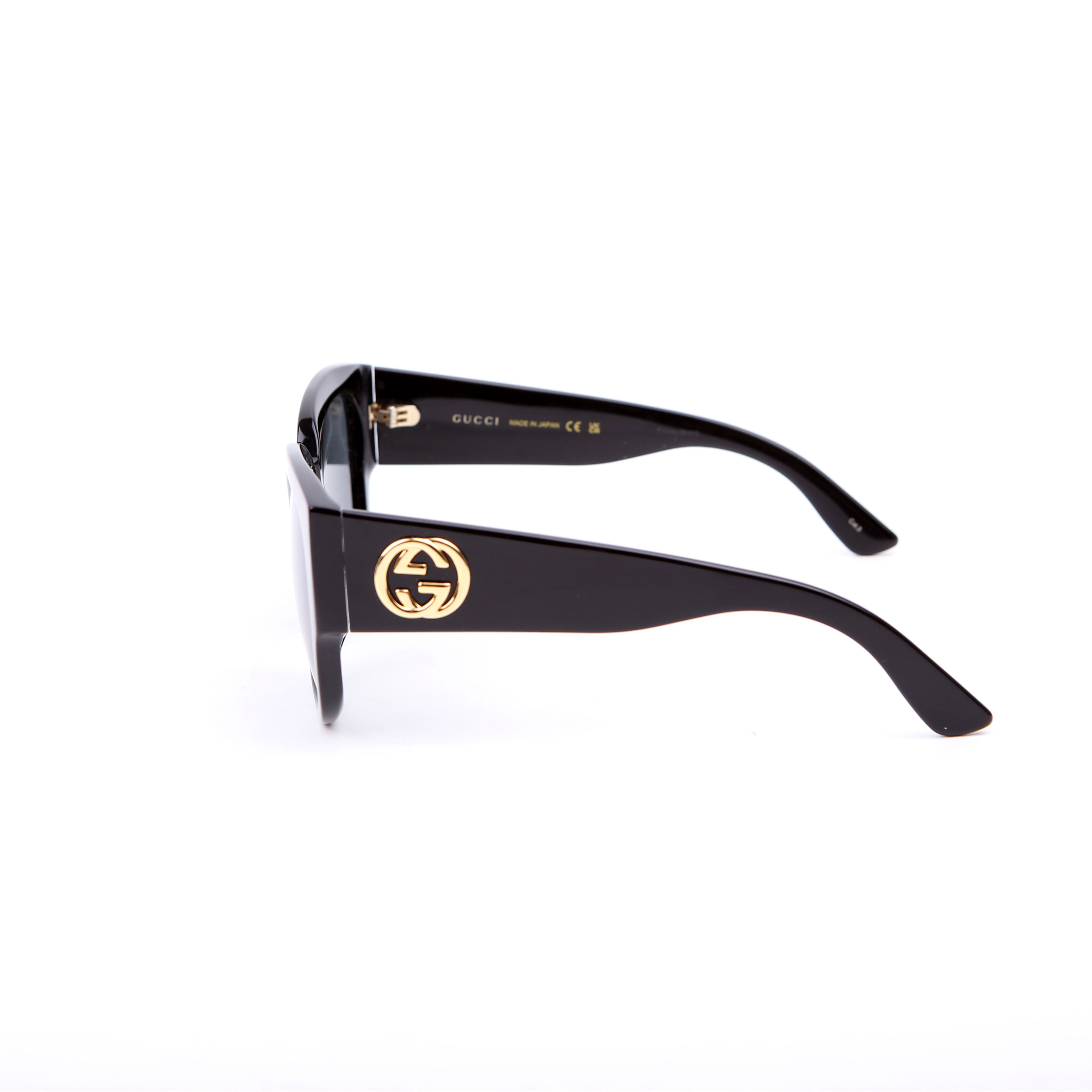 GG0142SAN Acetate Square Frame Sunglasses Black