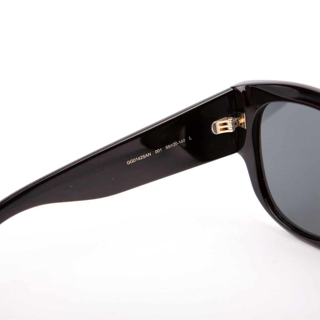 GG0142SAN Acetate Square Frame Sunglasses Black