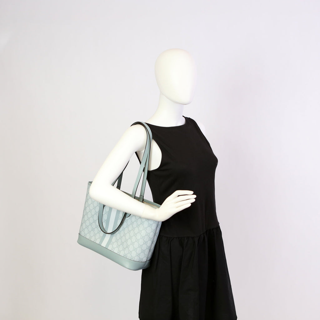 765043 GG Supreme Ophidia Shoulder Tote Medium Blue