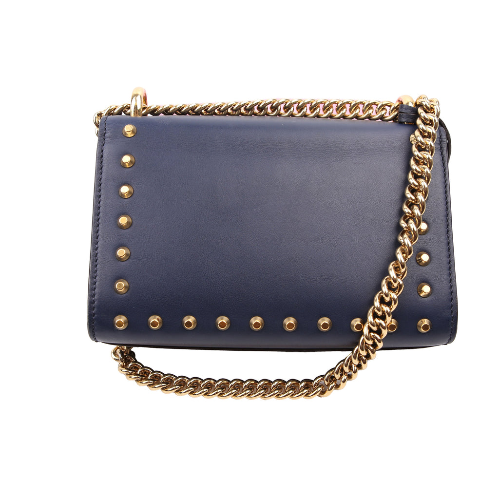 432182 Padlock Pearl Leather Small Navy