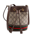 550620 GG Canvas Ophidia Mini Bucket Brown/Beige