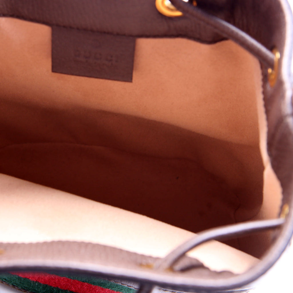 550620 GG Canvas Ophidia Mini Bucket Brown/Beige