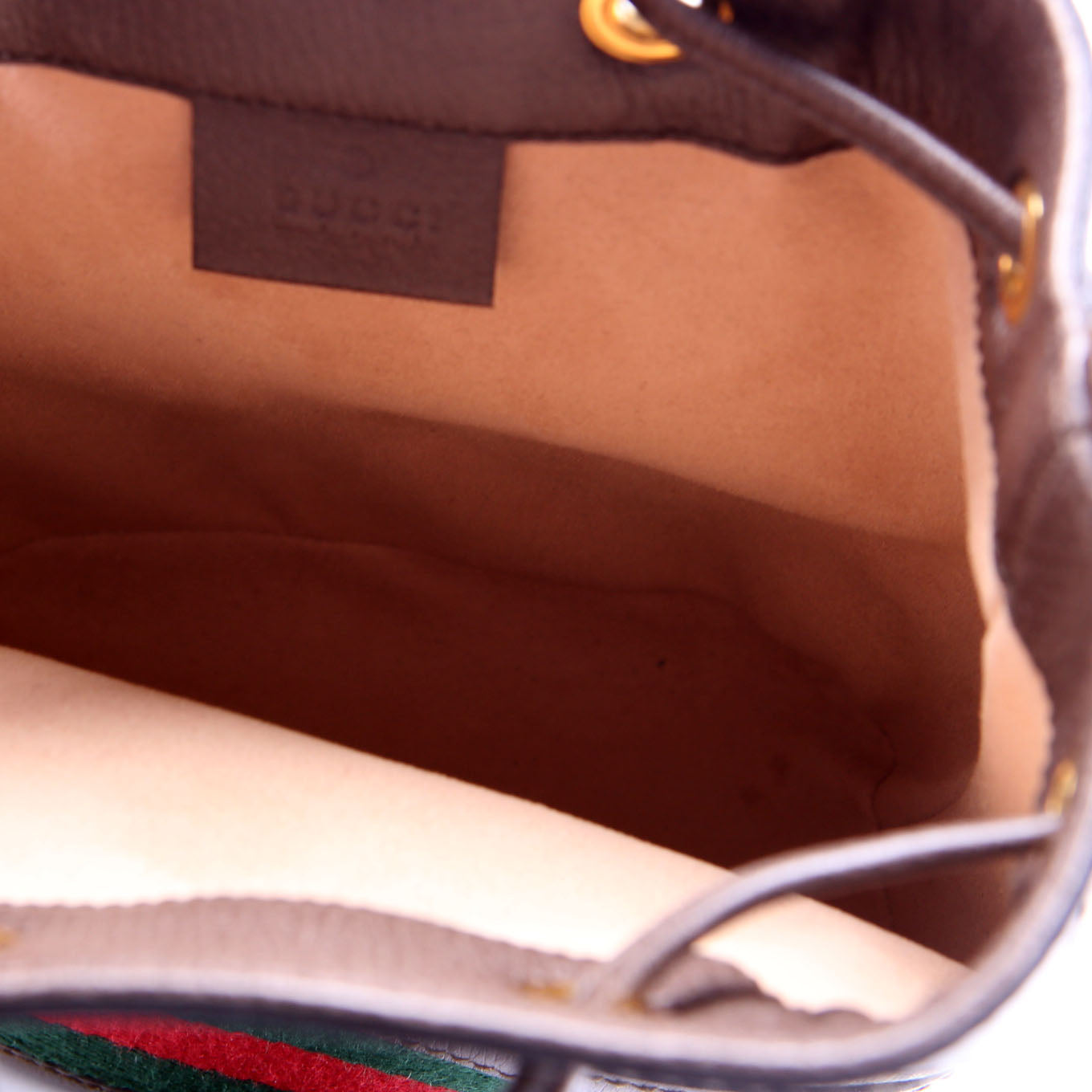 550620 GG Canvas Ophidia Mini Bucket Brown/Beige