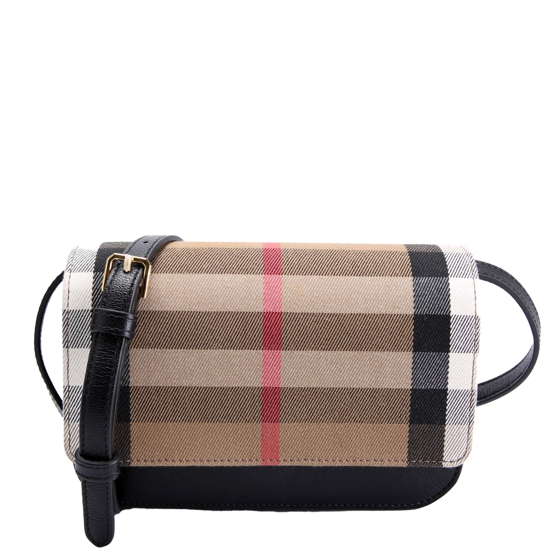 Madison Crossbody House Check/Grain Calfskin Black/Multi