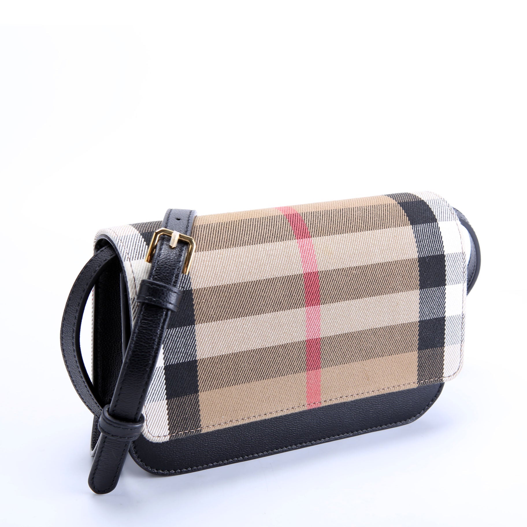 Madison Crossbody House Check/Grain Calfskin Black/Multi