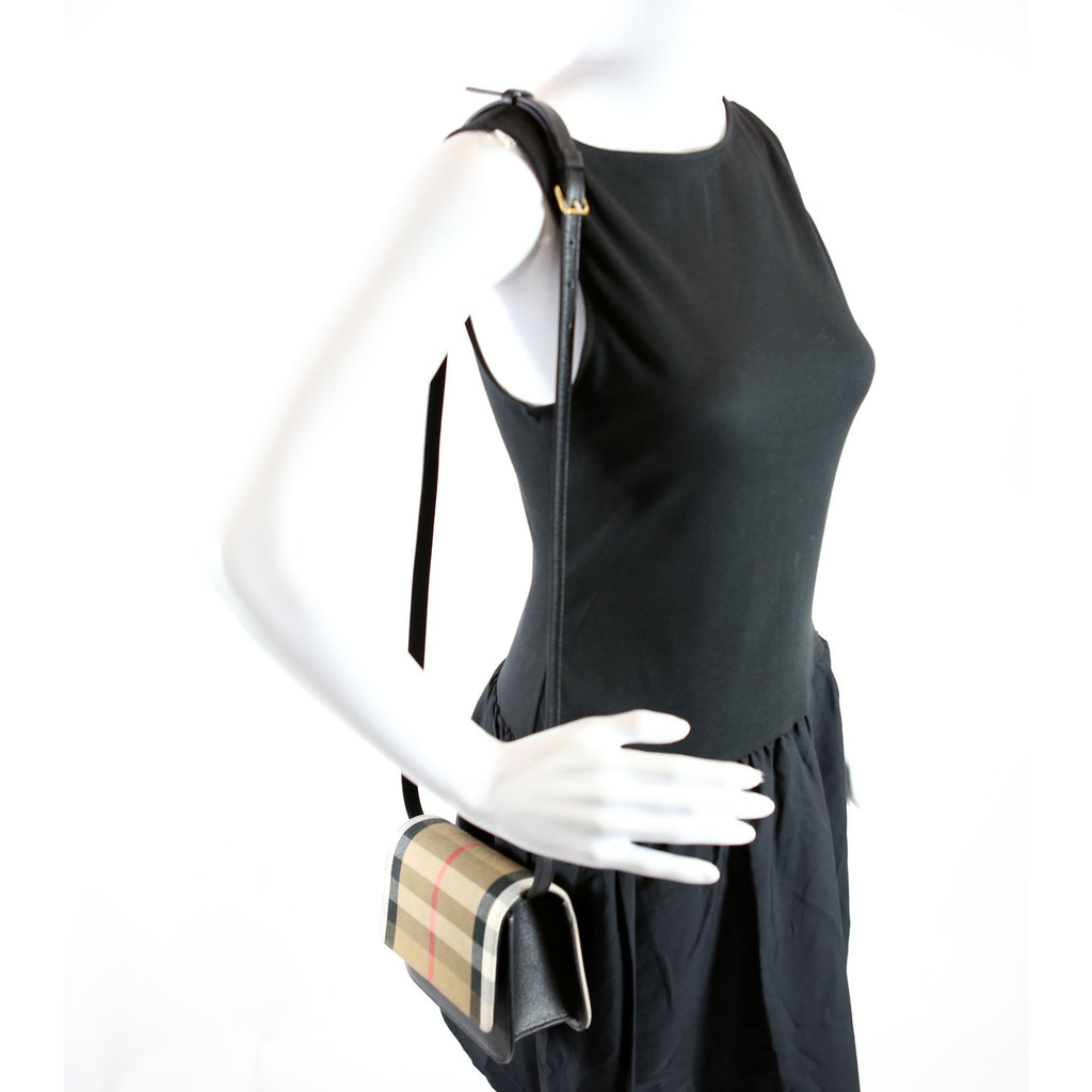 Madison Crossbody House Check/Grain Calfskin Black/Multi