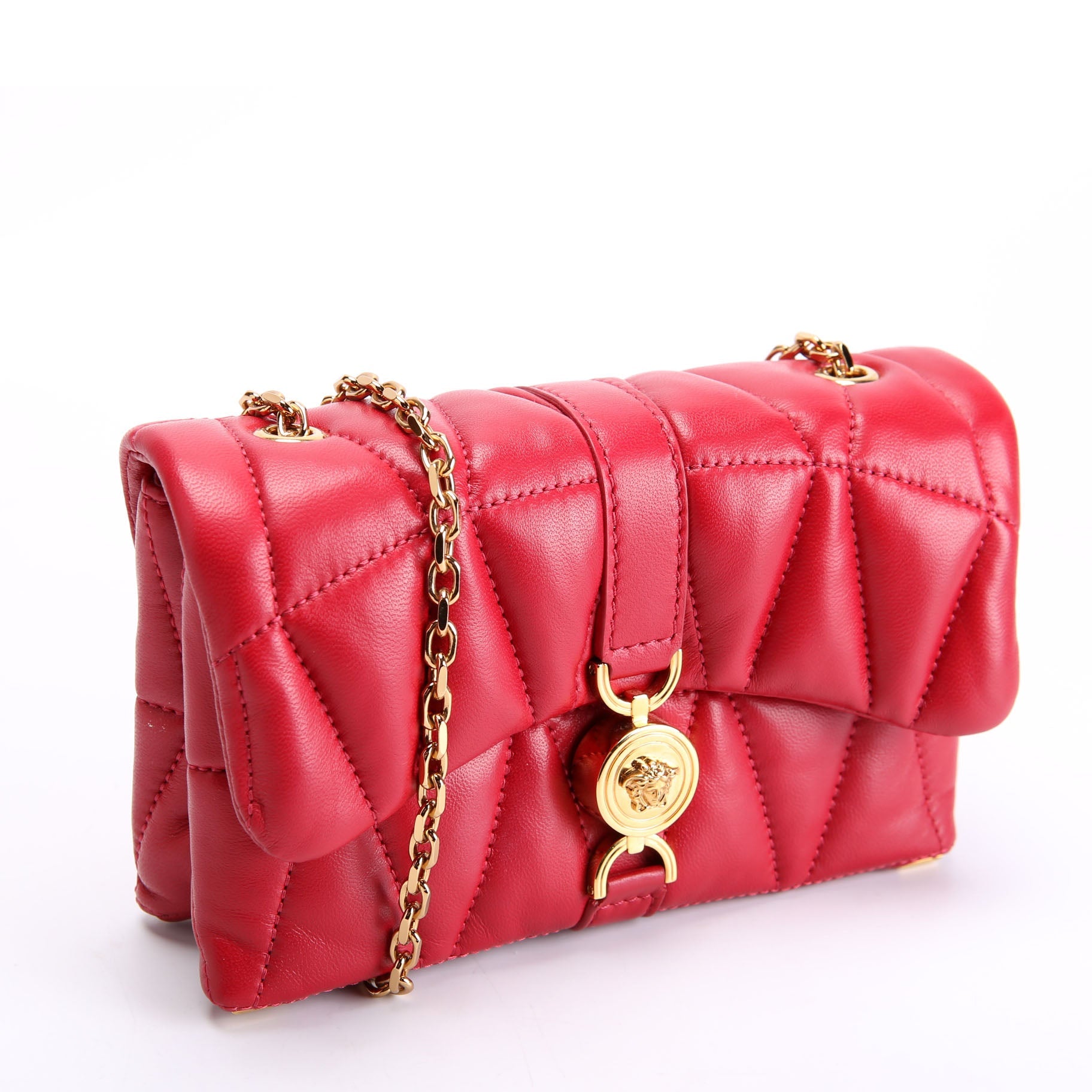 Kleio Quilted Mini Bag Red/Gold