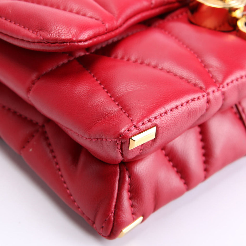 Kleio Quilted Mini Bag Red/Gold