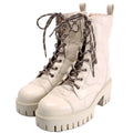 Gucci GG Matelasse Combat Boots Size 37.5 Cream