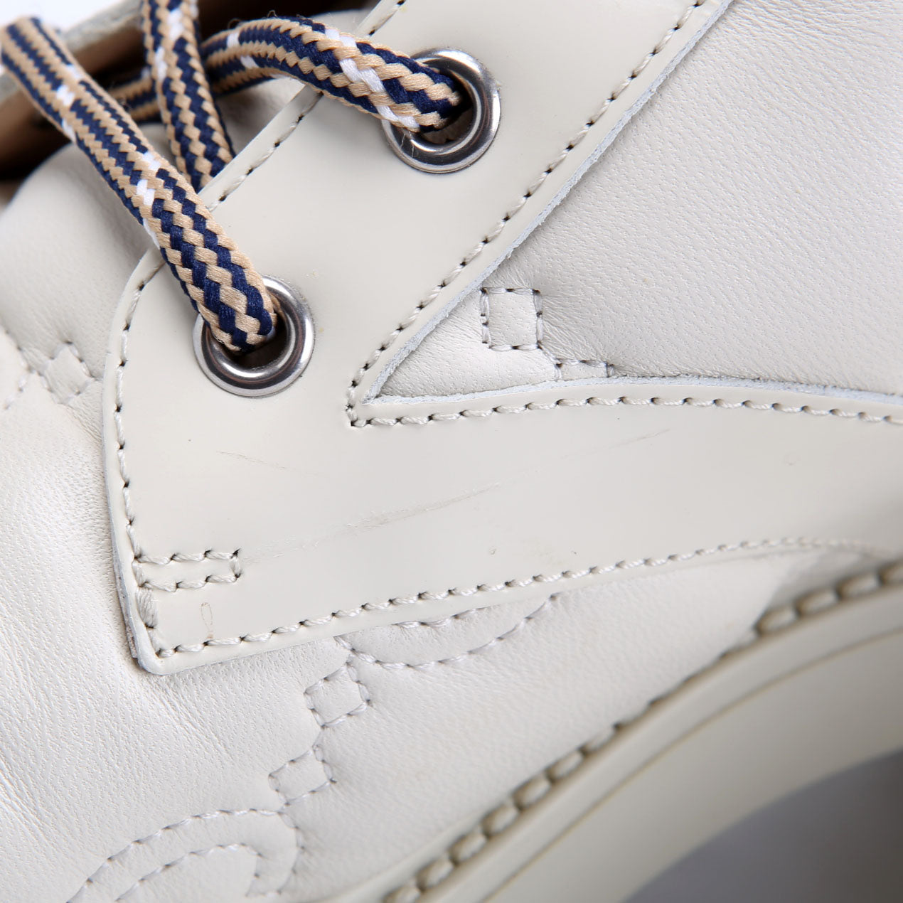 Gucci GG Matelasse Combat Boots Size 37.5 Cream