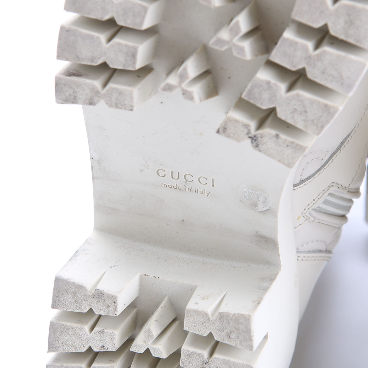 Gucci GG Matelasse Combat Boots Size 37.5 Cream