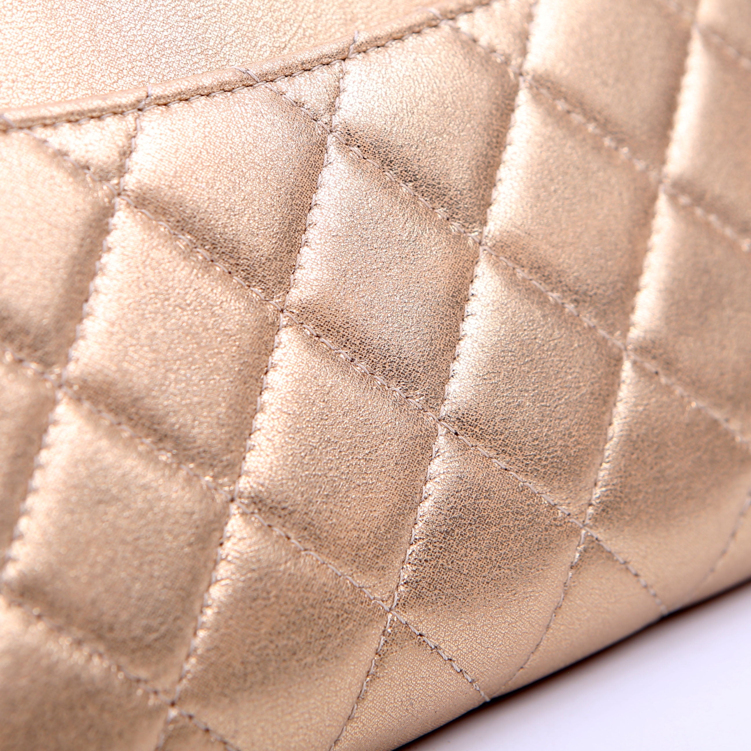 CC Long Zip Around Wallet Lambskin 31M Gold