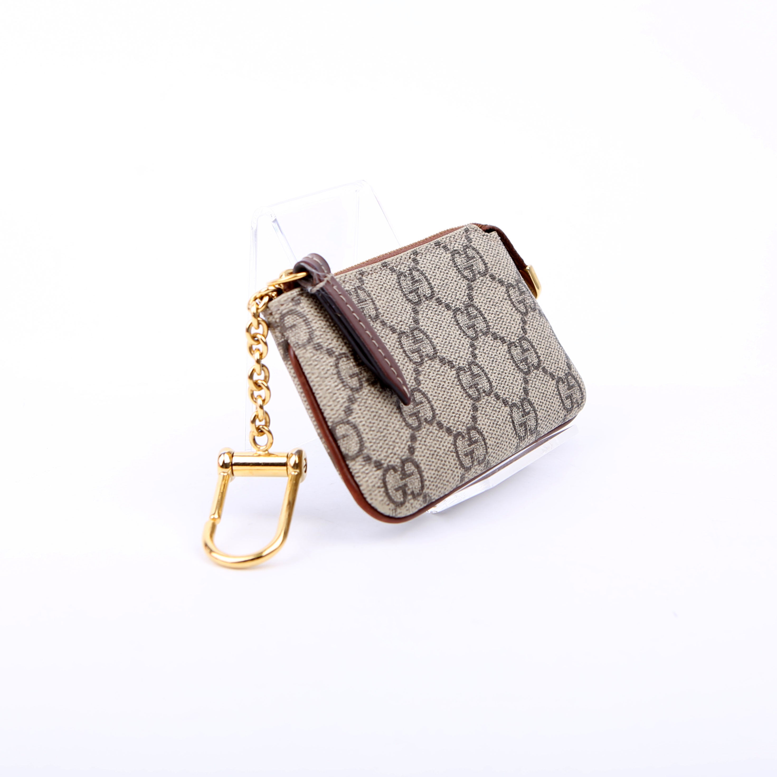 447964 GG Supreme Key Case Brown