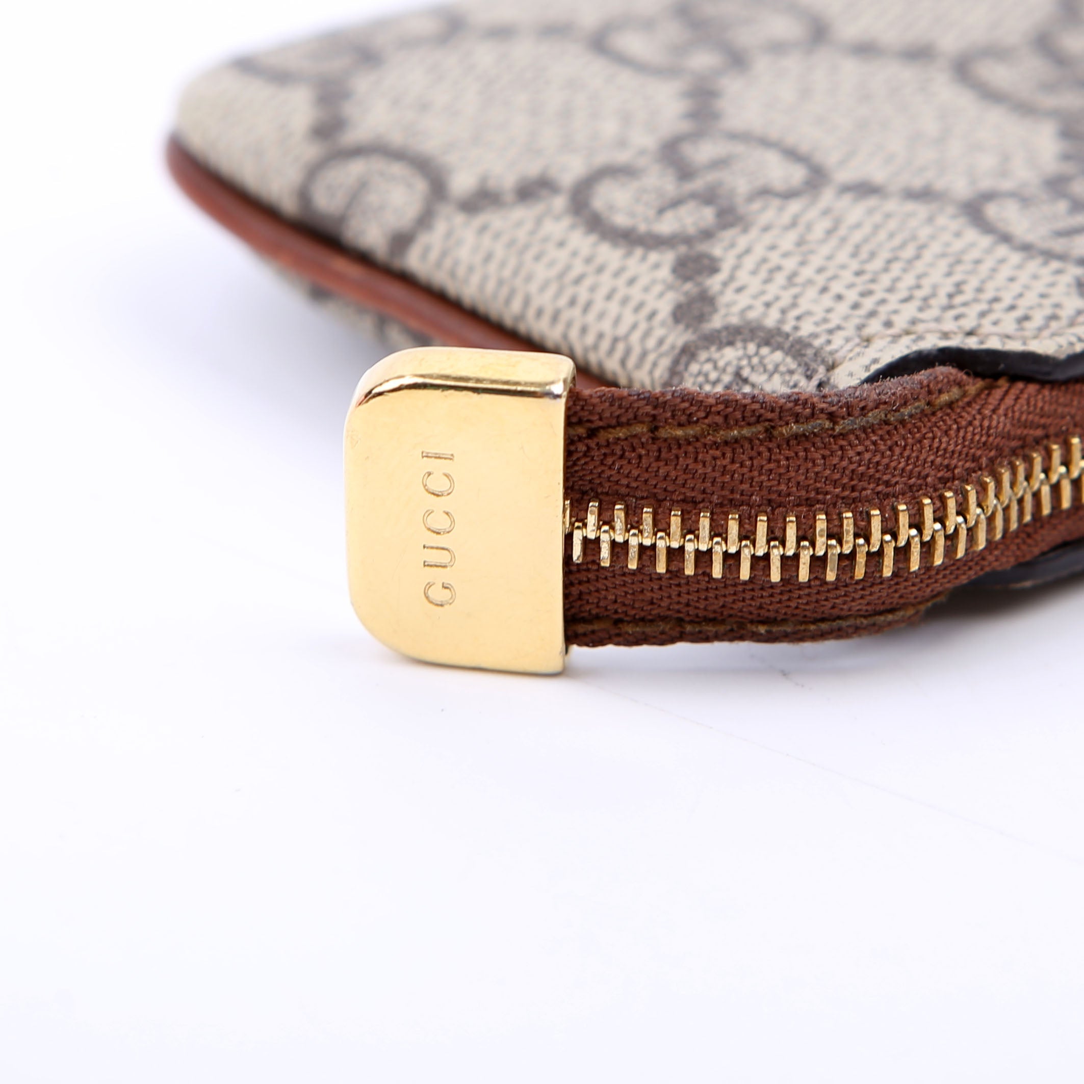 447964 GG Supreme Key Case Brown