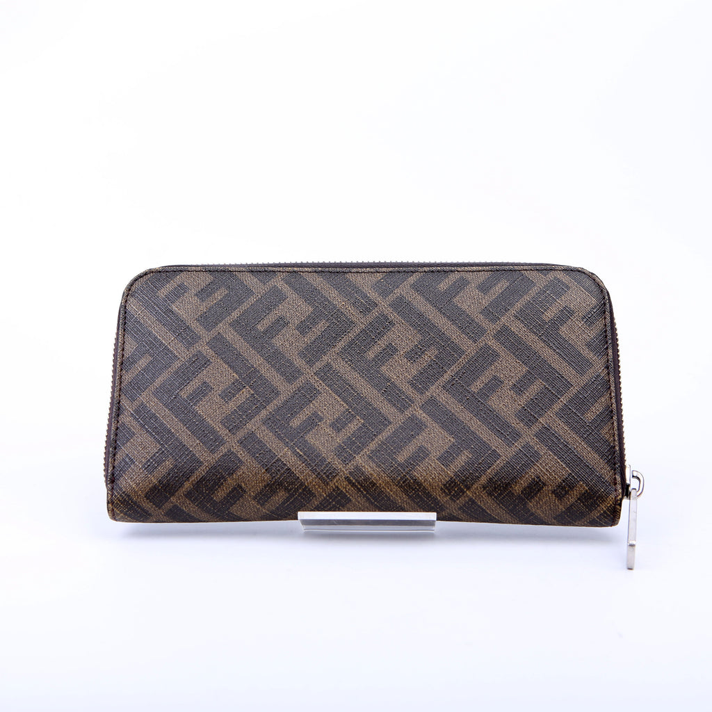 Zucca Roma Zip Around Wallet Brown/Yellow