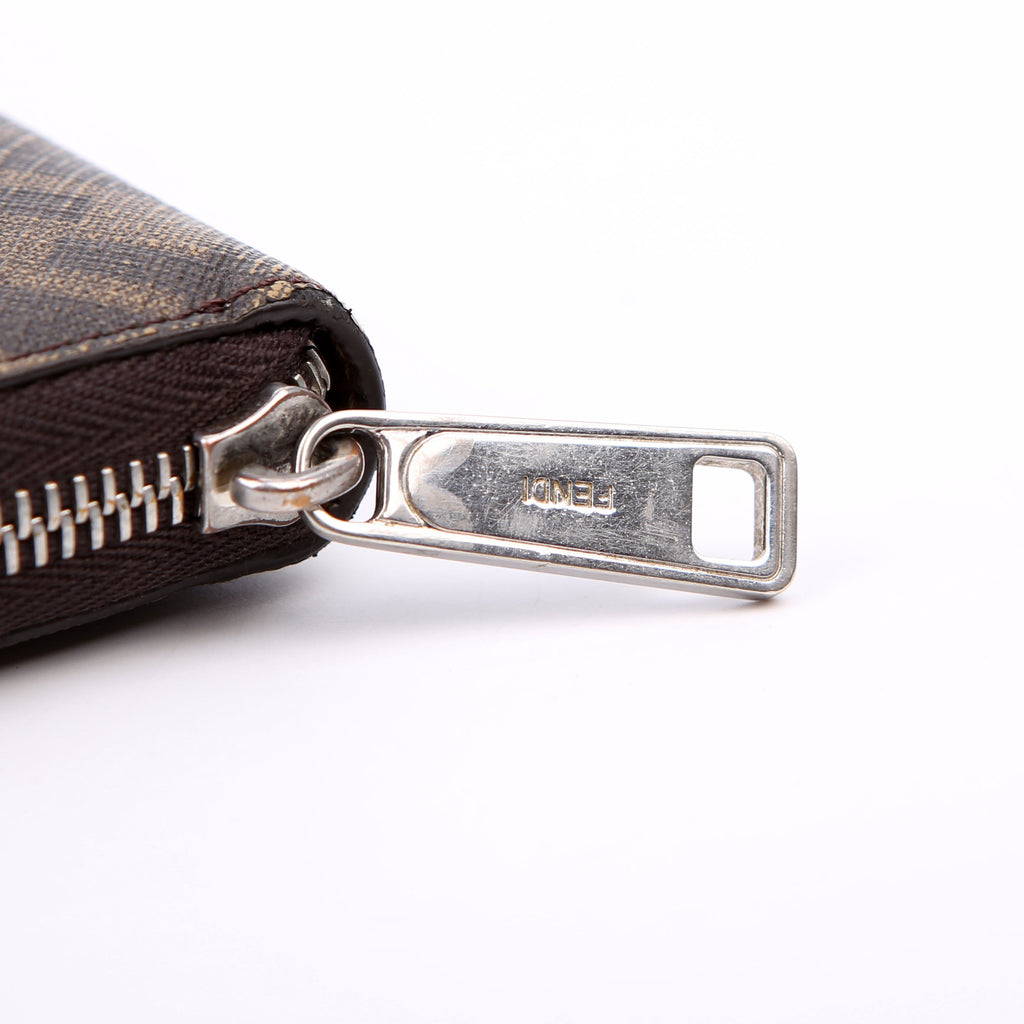 Zucca Roma Zip Around Wallet Brown/Yellow