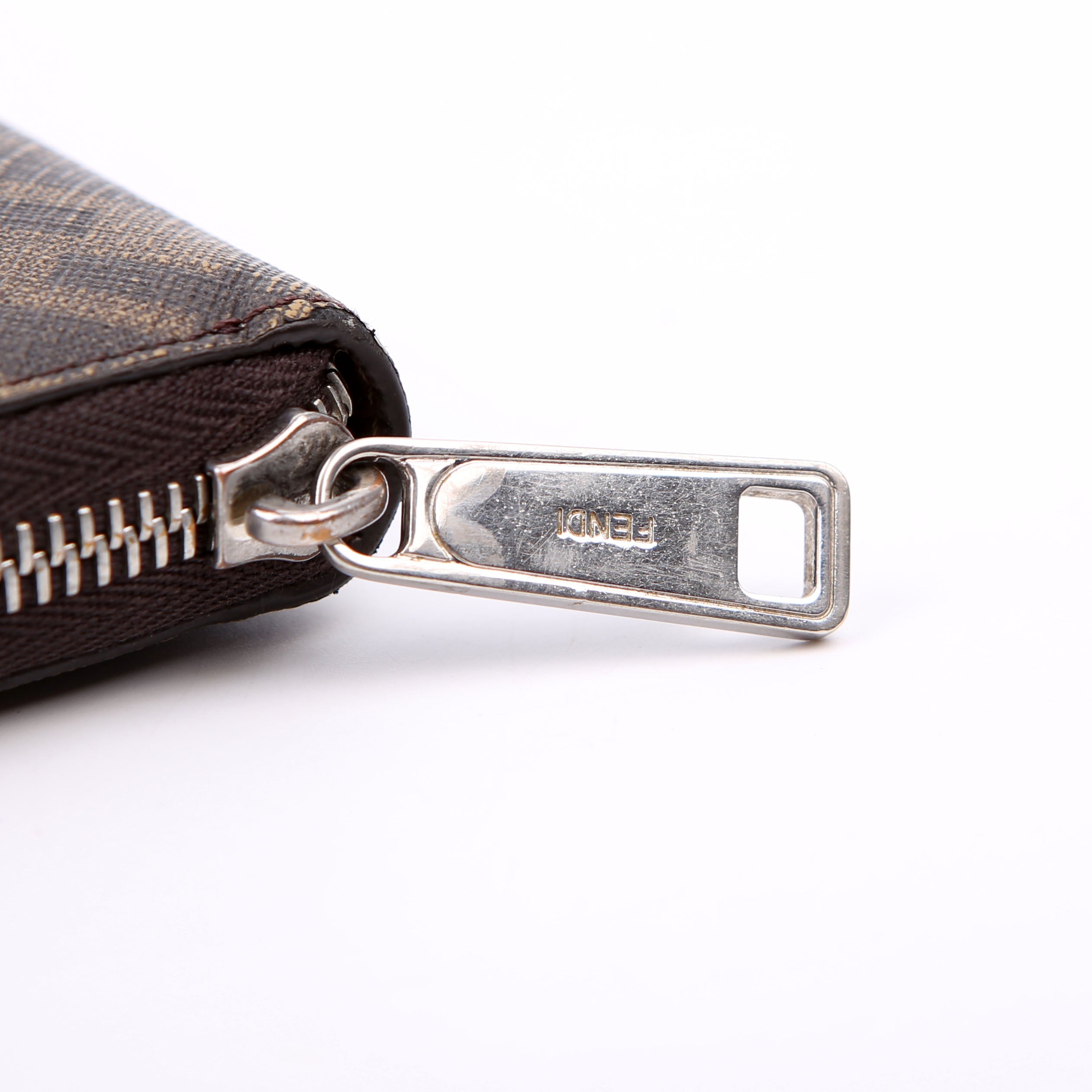 Zucca Roma Zip Around Wallet Brown/Yellow