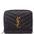 Cassandre Grain De Poudre Compact Zip Around Wallet Black