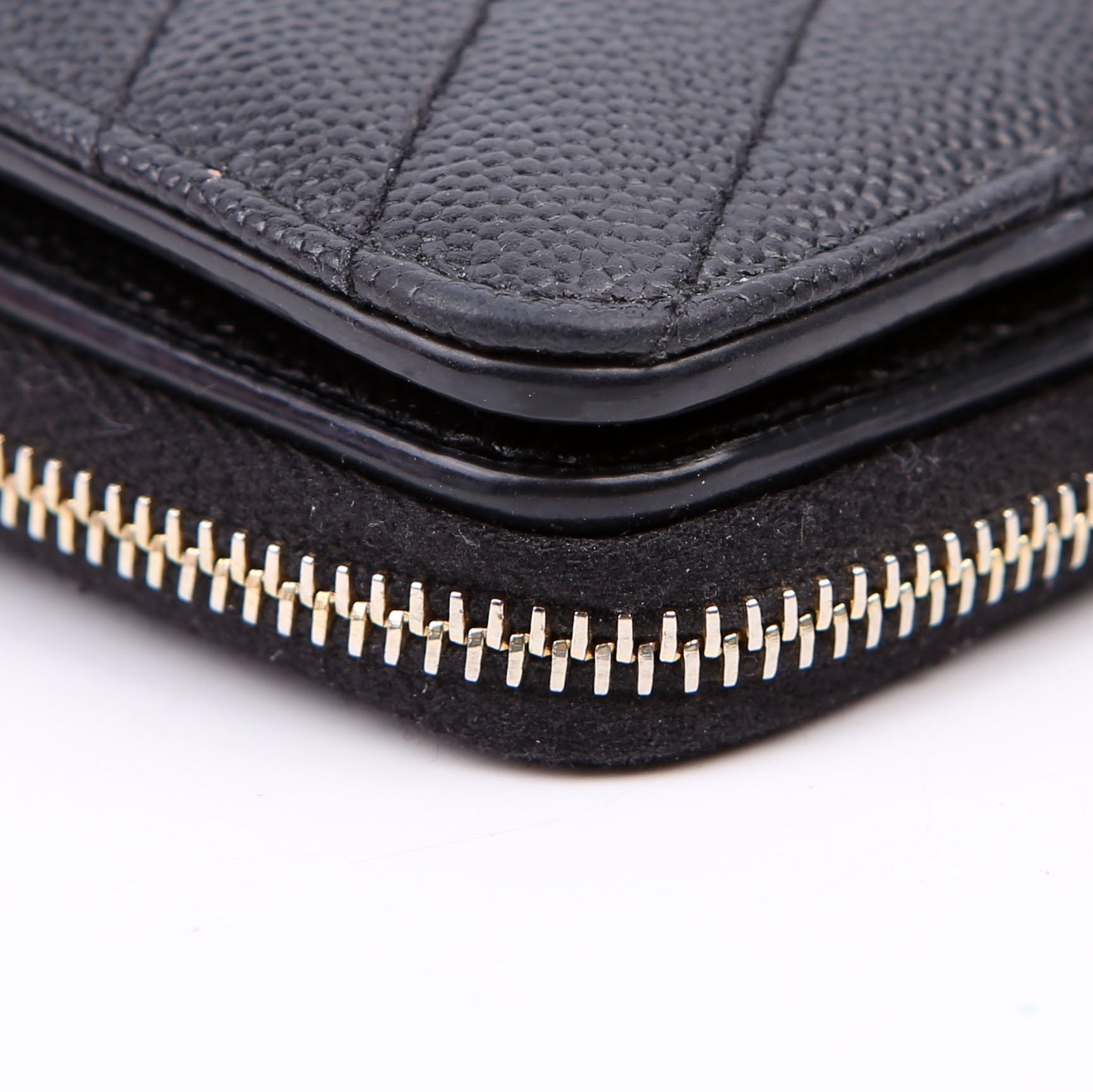 Cassandre Grain De Poudre Compact Zip Around Wallet Black