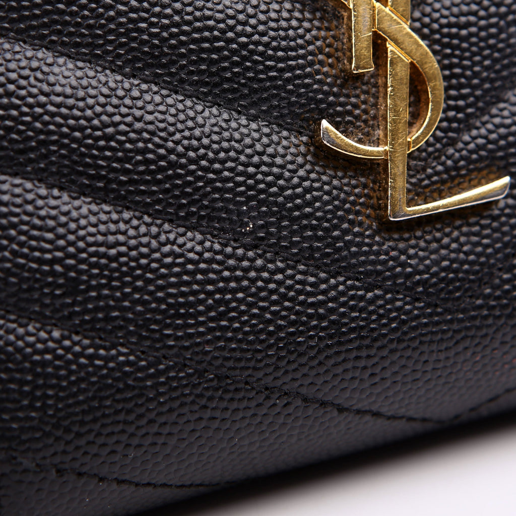 Cassandre Grain De Poudre Compact Zip Around Wallet Black
